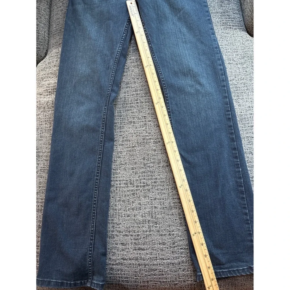 Levis 511 Slim Fit Jeans Dark Wash Blue Denim‎ Mens 30x32 Red Elastic Waistband